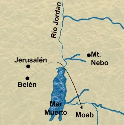 Mapa de Belén y Jerusalén