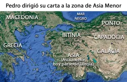 Pedro dirigió su carta a la zona de Asia Menor