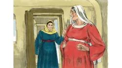 María, Elisabet y los futuros Juan y Jesús se juntan.