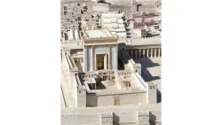 Vista del templo (representación).