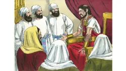 Varios magos vienen a Jerusalén y se presentan con Herodes.